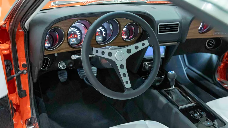 002 revology boss 429 mustang interior first look review sema show 2025