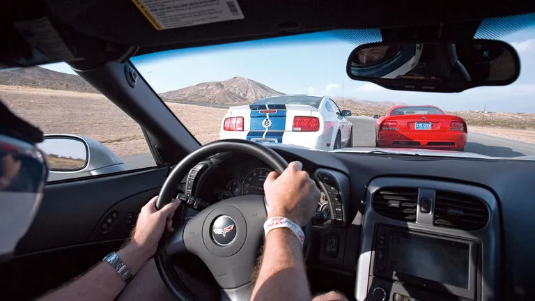 007 american supercar showdown corvette vs viper vs shelby interior driving