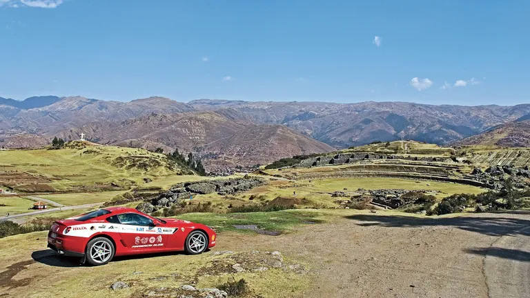 013 ferrari 599 side view scenic death road bolivia drive