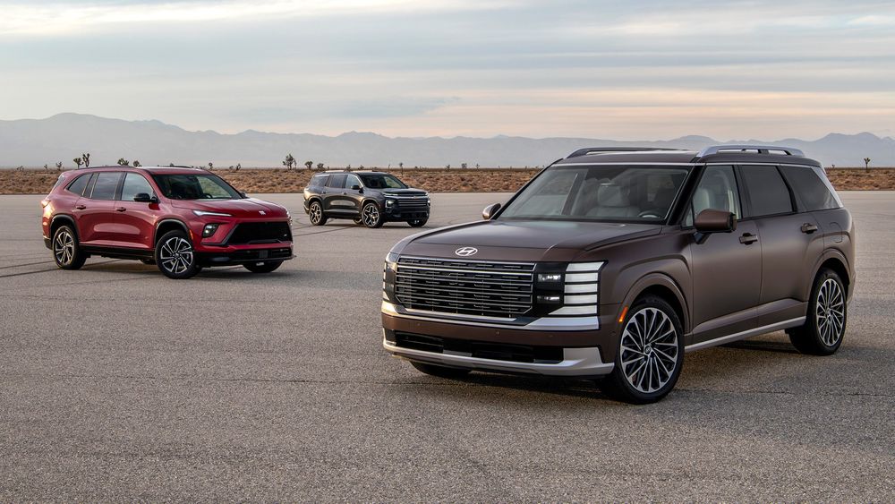 Three of the newest three-row family SUVs face off to see which is best.